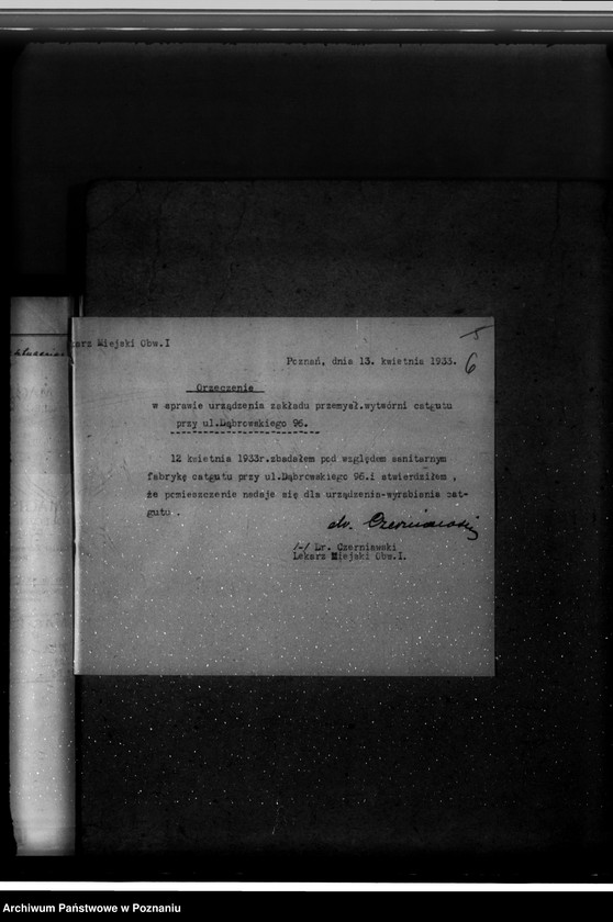 Obraz 10 z jednostki ""Meducofil" wytwórnia catgutu Firma F. Bykowskiego Poznań /zatwierdzenie zakładu/"