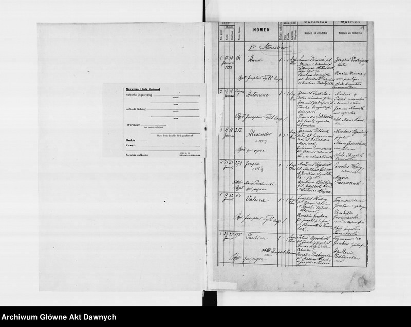 image.from.unit.number "Parafia: Strusów. Dekanat: Trembowla. Księga metrykalna urodzeń, ślubów i zgonów dla wsi: Strusów, Bernadówka, Darachów*, Nałuże, Nowy Tyczyn (Neutitchein), Ruzdwiany, Tiutków*, Warwaryńce, Zazdrość."