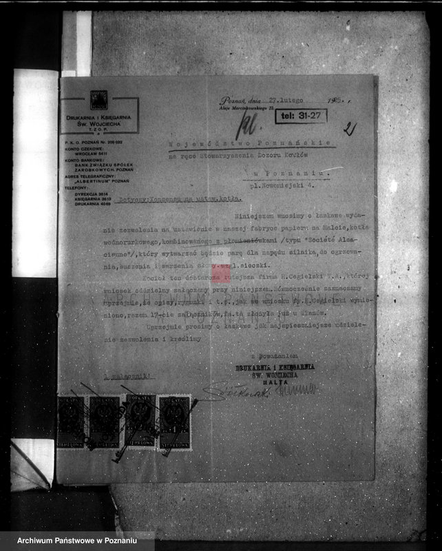 image.from.unit.number "Papiernia, drukarnia i księgarnia św. Wojciecha w Poznaniu na Malcie pod Poznaniem nr woj. 5793"