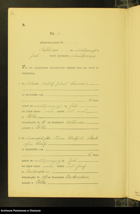 image.from.unit.number "Heiraths-Neben-Register Nr 1 - 8 [ Księga małżeństw - wtóropis ]"