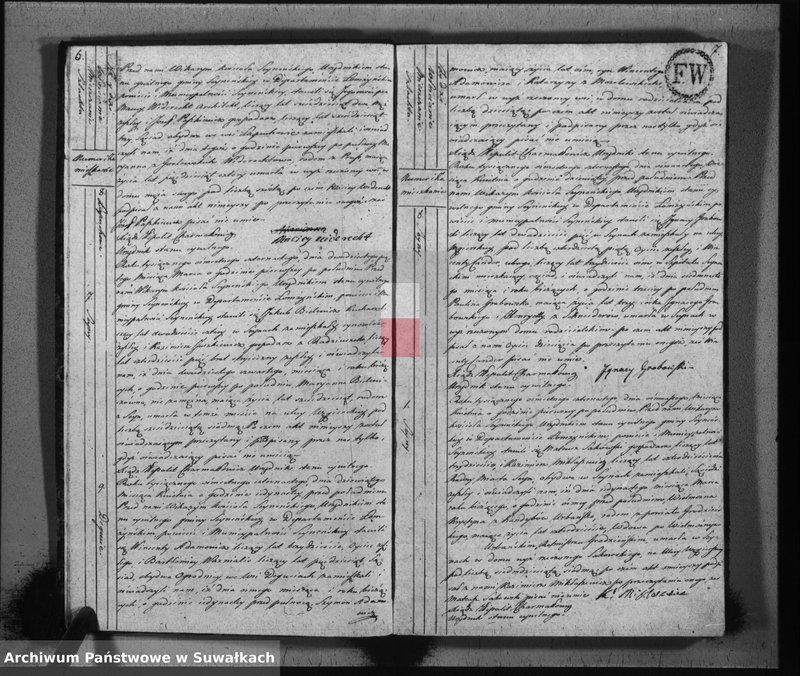 image.from.unit.number "Księga aktów stanu cywilnego zeszłych w gminie seyneńskiey na rok 1814"
