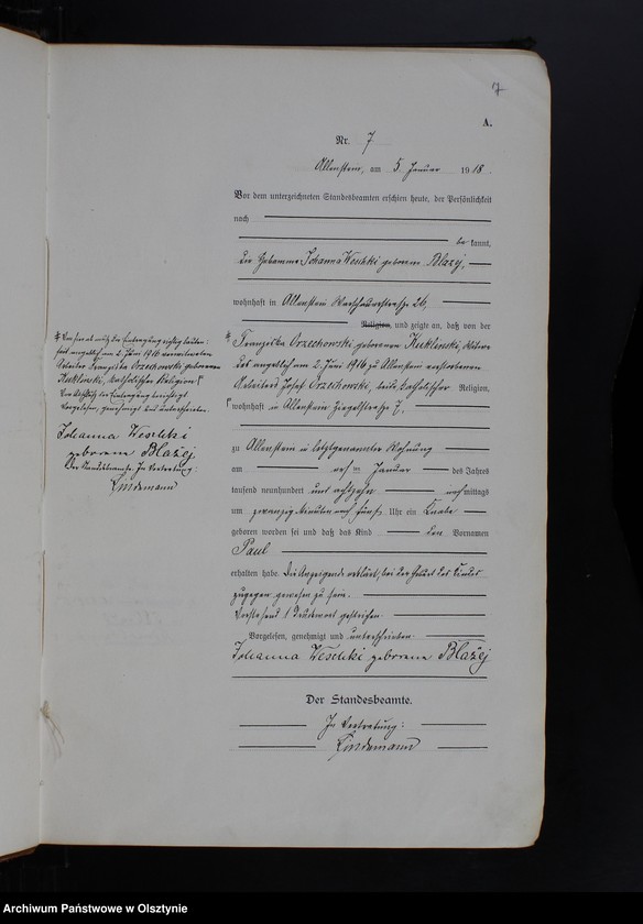 image.from.unit.number "Geburts-Haupt-Register Tom I, Nr 1-597"