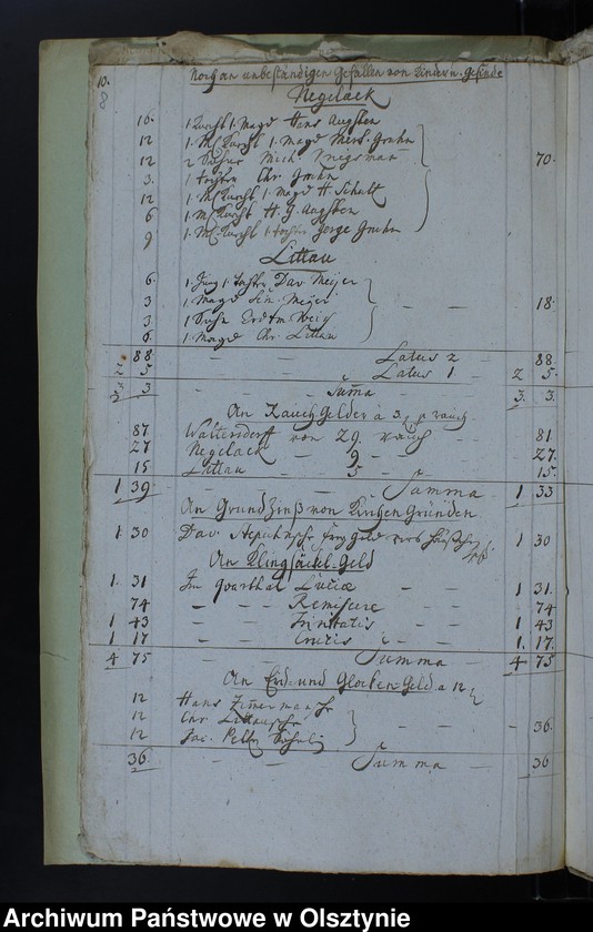 image.from.unit.number "Jahr Kirchen Rechnung der Waltersdorfschen Kirche aller Einnahme und Ausgabe wie auch Bau-Rechnung"