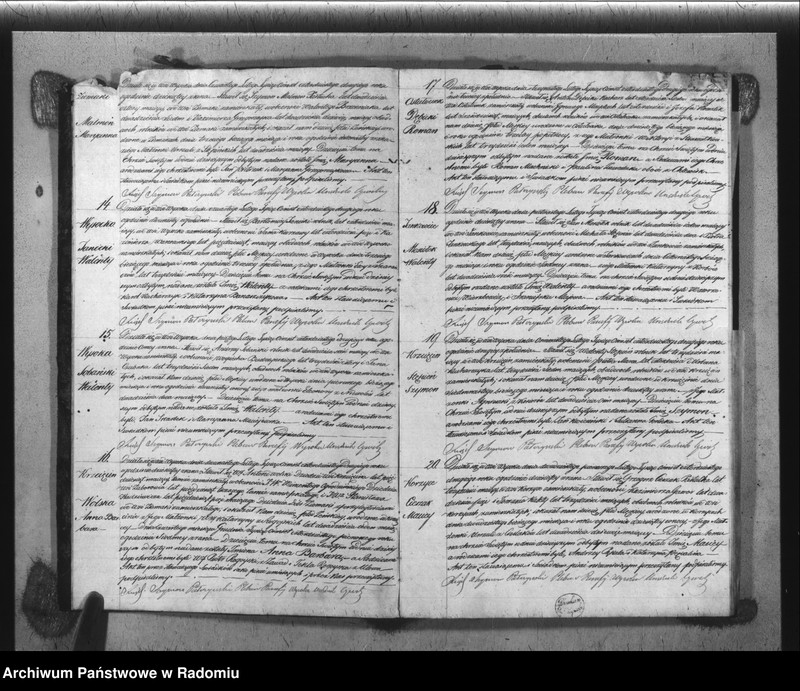 image.from.unit.number "Książka Duplikat Akt Cywilno - Religijnych Parafii Wysoka w powiecie Szydłowieckim Obwodzie Opoczyńskim Gubernij Sandomierskiey na rok 1842 sporządzona"