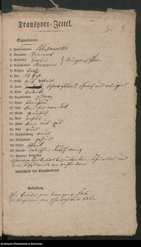 Obraz 12 z jednostki "A. betr. den Überläufer Vinzent Blendowski"