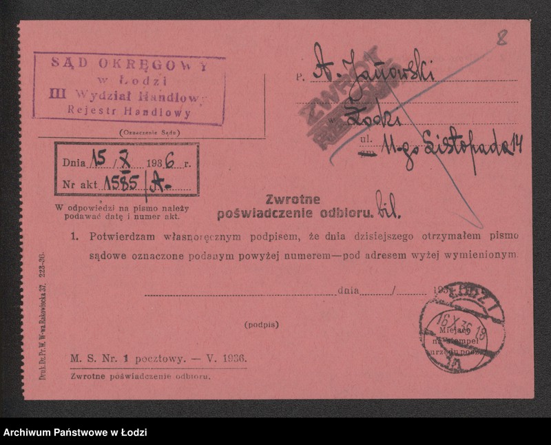 Obraz 10 z jednostki "Antoni Janowski- przewóz mebli"