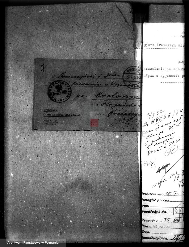 Obraz 12 z jednostki "Zatwierdzenie projektu młyna i piekarni Konieczyńskiego w Wyganowie, pow. krotoszyński nr woj. 530"