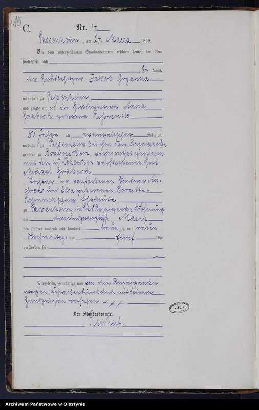 image.from.unit.number "Sterbe-Haupt-Register Nr 1 - 65"