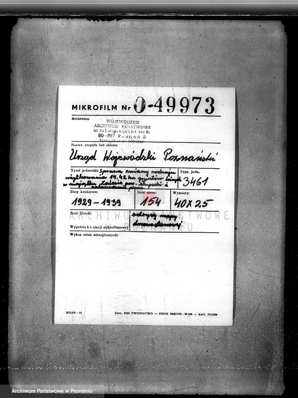 Obraz 2 z jednostki "Sprawa zmiany rodzaju użytkowania 14,42 ha gruntów leśnych w majątku Zalesie powiatu słupeckiego i zatwierdzenie planu gospodarczego"