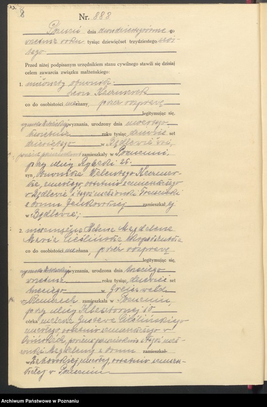 Obraz 10 z jednostki "Księga miejscowa małżeństw tom IV [Rejestr główny małżeństw]"