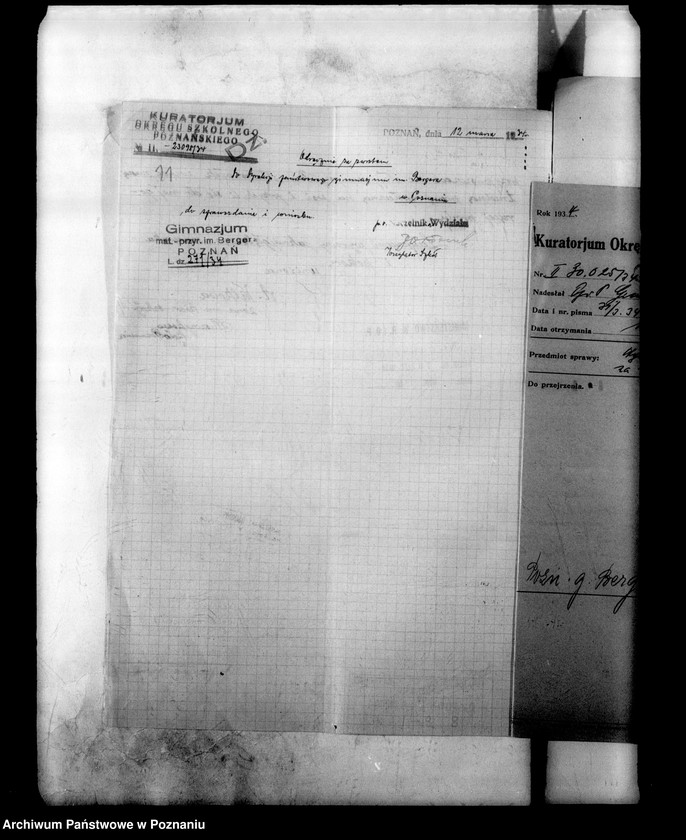 Obraz 15 z jednostki "Państwowe Gimnazjum imienia Bergera- Poznań [między innymi sprawozdanie z egzaminu dojrzałości eksternów]"