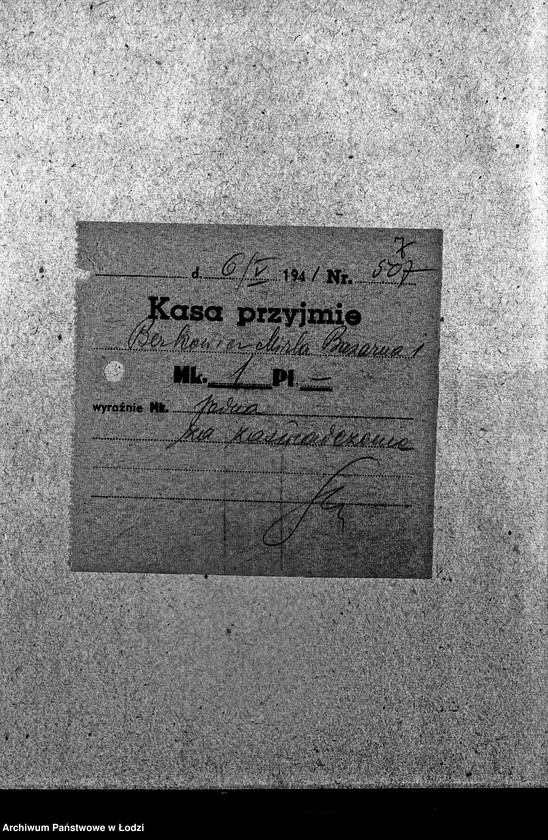 Obraz 10 z jednostki "[Protokoły stwierdzające wydanie przesyłek nadesłanych dla mieszkańców getta]"