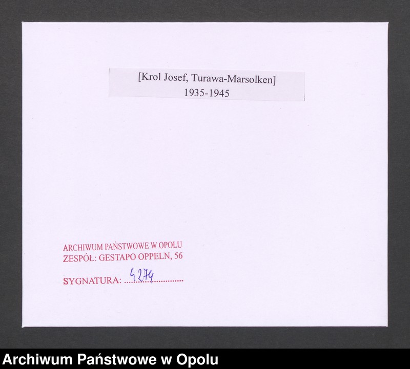 Obraz 2 z jednostki "[Krol Josef, Turawa-Marsolken]"