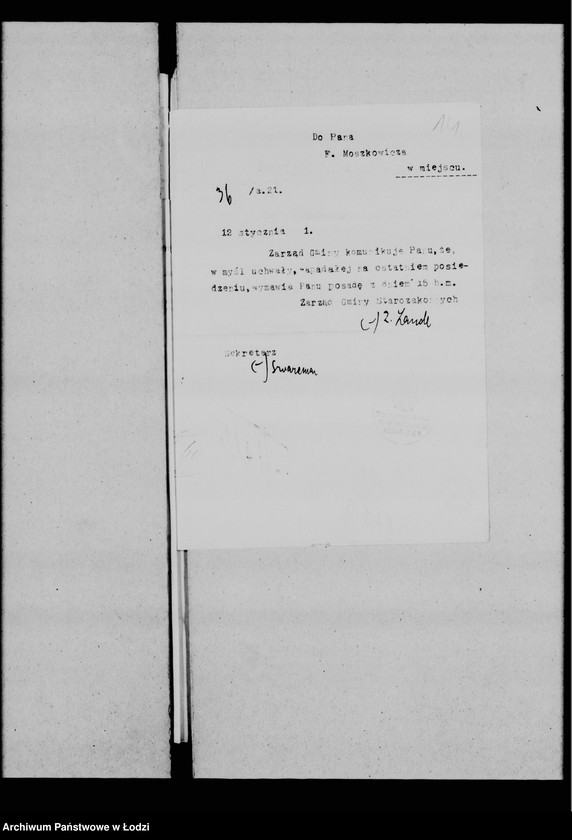 Obraz 15 z jednostki "Sprawy urzędników kancelarii i służby cmentarnej"