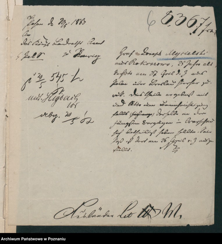 Obraz 10 z jednostki "A. betr. die gräfliche Familie Mycielski"