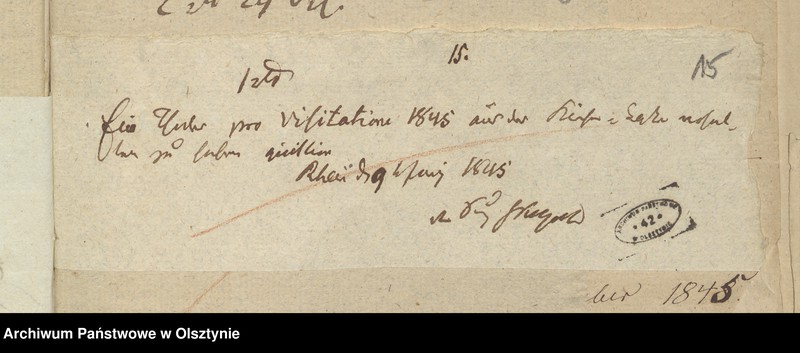 image.from.unit.number "Beläge zur Jahres Rechnung der Kirche zu Rhein für das Jahr 1845"