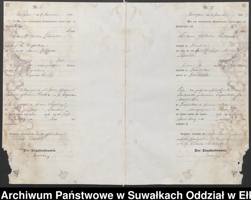 image.from.unit.number "Sterbe-Haupt-Register des Königlichen Preussischen Standes-Amtes Belzonzen Kreis Johannisburg"