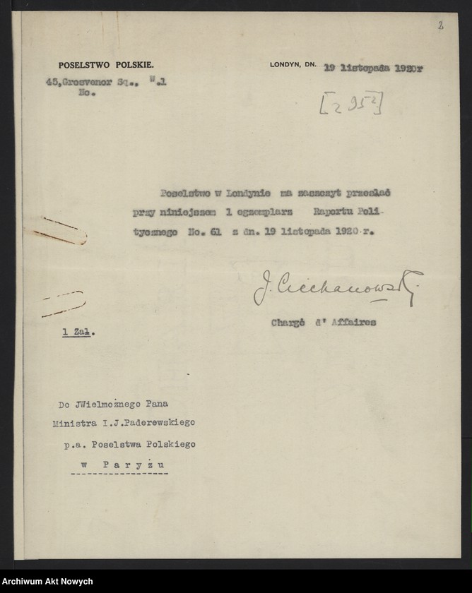 image.from.unit.number "Raporty polityczne Poselstwa Polskiego w Londynie nr 61-66,68, przesłane przez J. Ciechanowskiego"