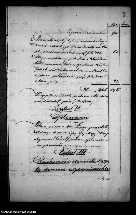 Obraz 12 z jednostki "Akta tyczące się ustanowienia opieki nad nieletnimi po zmarłym Krystianie Rudolf"