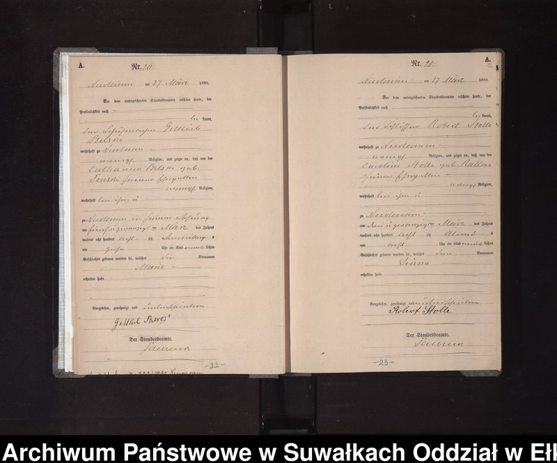 image.from.unit.number "[Geburts-Haupt-Register des Königlich Preussischen Standes-Amtes der Stadt Nikolaiken Kreis Sensburg]"