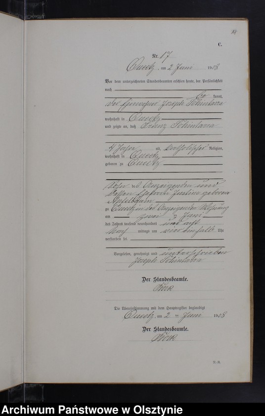 image.from.unit.number "Sterbe-Neben-Register Nr 1 - 23"