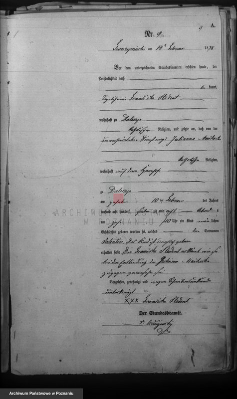 Obraz z zespołu "Urząd Stanu Cywilnego Tworzymierki (pow. gostyński)"