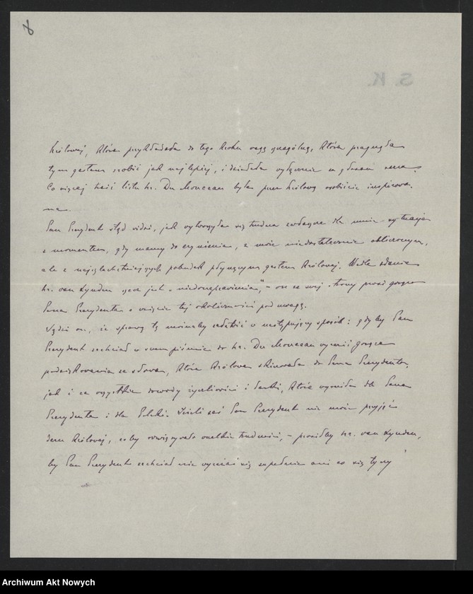 image.from.unit.number "Kętrzyński Stanisław (profesor, poseł RP w Holandii); Załączniki: a) telegram podpisany "Amitiés Polonaises"; b) kopia listu T. Du Monceau; L.4"