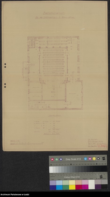 Obraz 1 z jednostki "Bestuhlungsplan für das Lichtspielhaus in Alexandrow"