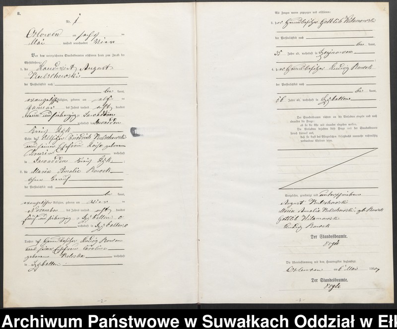 image.from.unit.number "Heirats-Neben-Register des Preussischen Standes-Amtes Orlowen Kreis Lötzen"