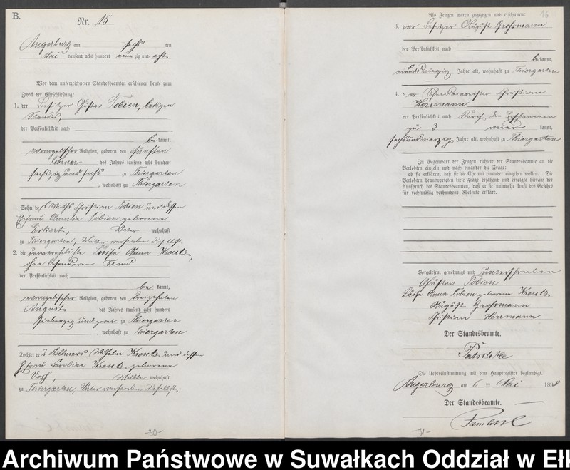 image.from.unit.number "Heiraths-Neben-Register des Preussischen Standes-Amtes Angerburg Kreis Angerburg"