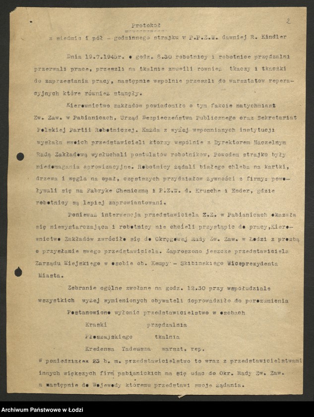 Obraz 3 z jednostki "Sprawozdania ze strajków według zakładów"