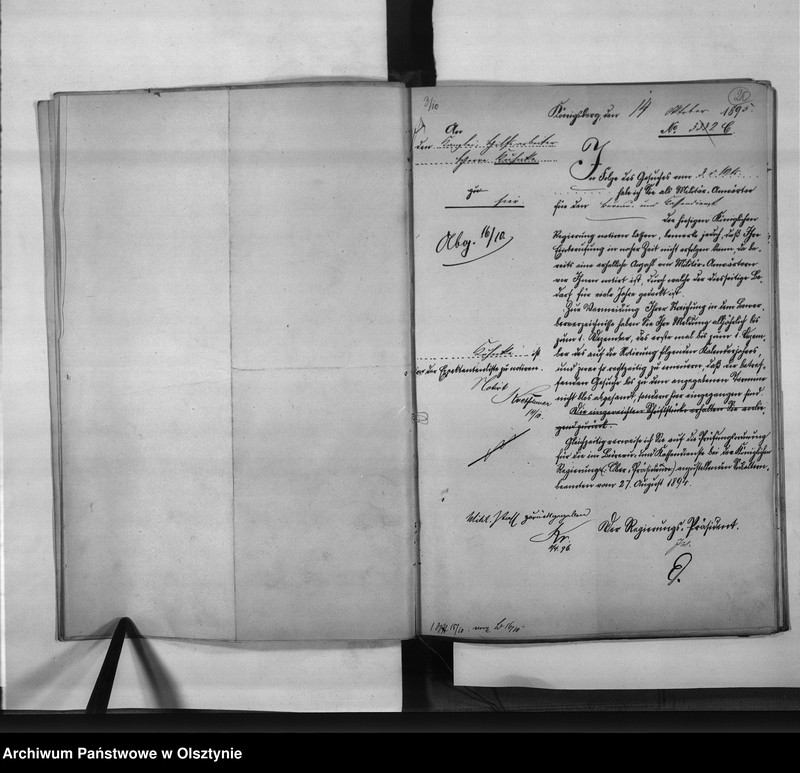 image.from.unit.number "Kanzlei Hilfsarbeiter Kuhnke [Gustav Albert], den 11.2.[18]97 Regierungs Büreau Diätar, den 1.6.1901 Regi.[ierungs] Hauptkassen Buchhalter"