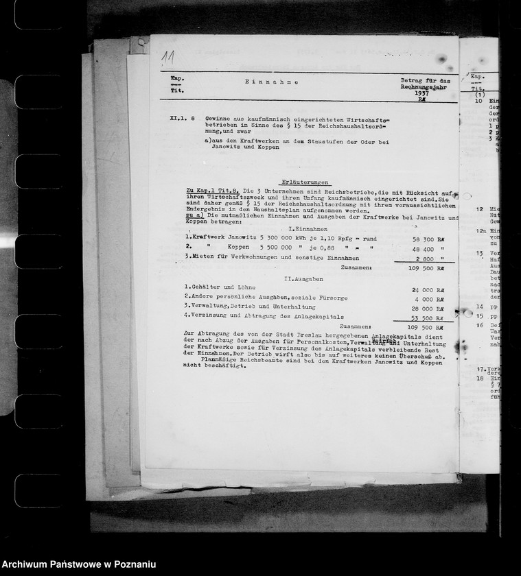 Obraz 15 z jednostki "Auszüge aus Haushaltsplänen, Kassenanschläge, Kassenabschlüsse etc."