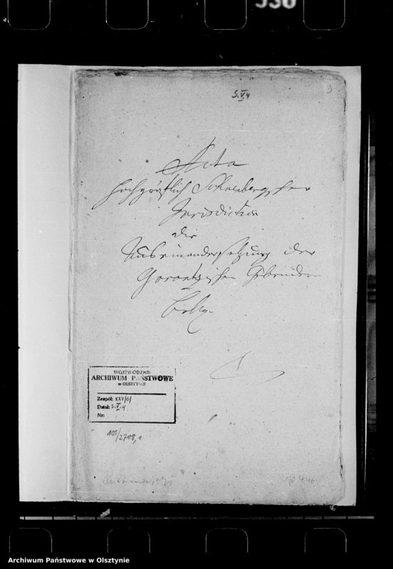 image.from.unit.number "Acta der Schönbergschen Jurisdiction die Auseinandersetzung der Gorontzischen Gebrüder betreffend"