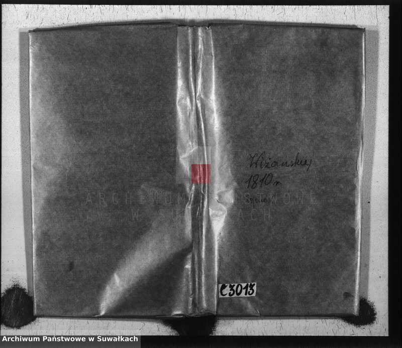 image.from.unit.number "Księga do zapisywania aktów cywilnych zejścia gminy wiżajńskiey, departamentu łomżyńskiego, powiatu kalwaryjskiego"