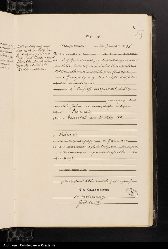 image.from.unit.number "Sterbe-Register/Haupt-Register/Nr 1 - 83"