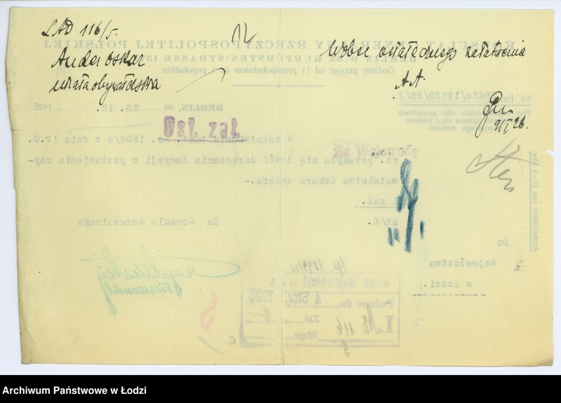 Obraz 15 z jednostki "Pozbawienie obywatelstwa 116-5729, 1-94"