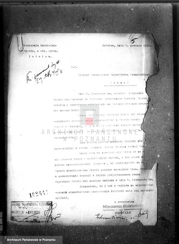 Obraz 9 z jednostki "/Rozbudowa mleczarni w Kościanie/"