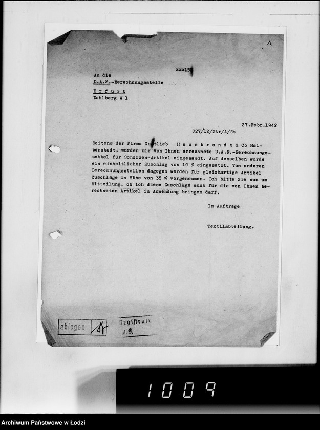 Obraz 5 z jednostki "[Korespondencja z urzędami, instytucjami i firmami] Lit.Da-De."