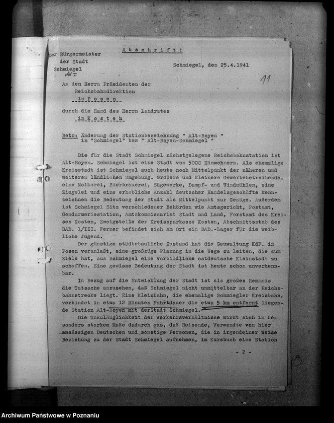 Obraz 15 z jednostki "Ortsnamenänderung Kreis Kosten - Kościan"