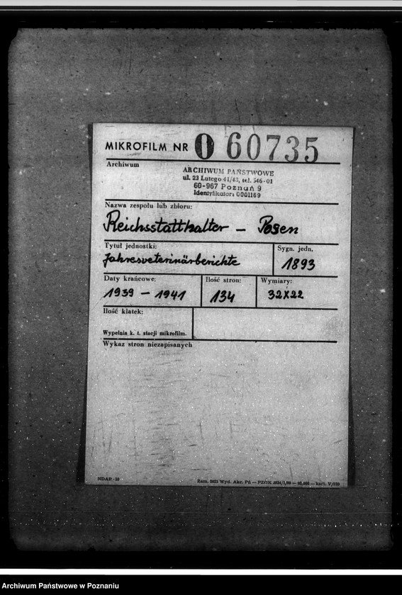 Obraz 2 z jednostki "Jahresveterinärberichte"