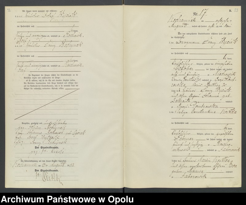 image.from.unit.number "Urząd Stanu Cywilnego Kochaniec Księga małżeństw rok 1883-85"