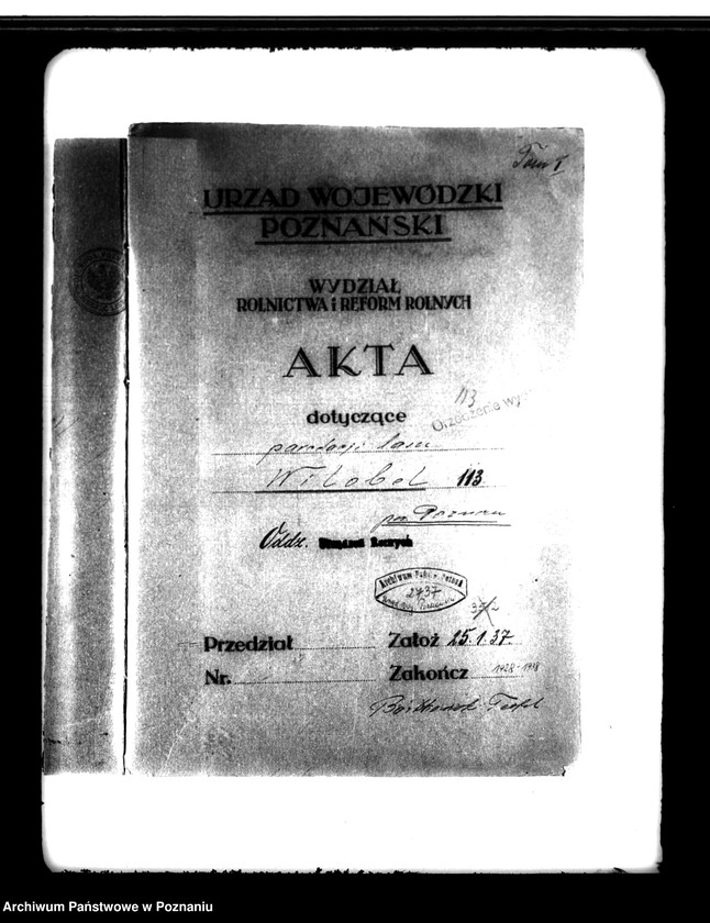 Obraz 4 z jednostki "Parcelacja lasu Witobel 113 powiatu poznańskiego Teofil Bartkowiak"