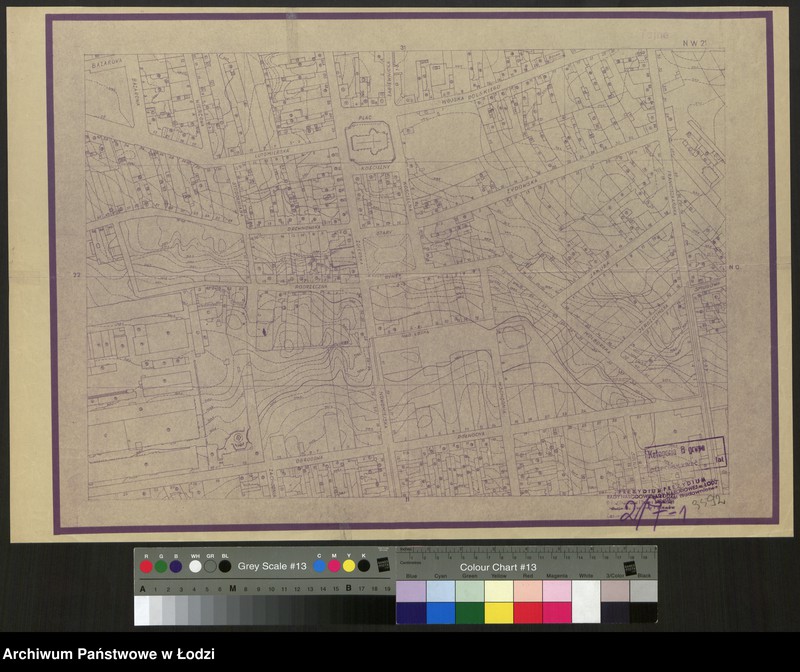 Obraz 1 z jednostki "Plan m. Łodzi 1:2000, odbitka. Sekcja NW21"