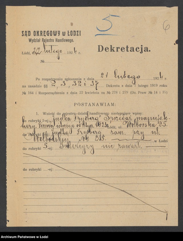 Obraz 8 z jednostki "Judka Frydberg – sprzedaż manufaktury"