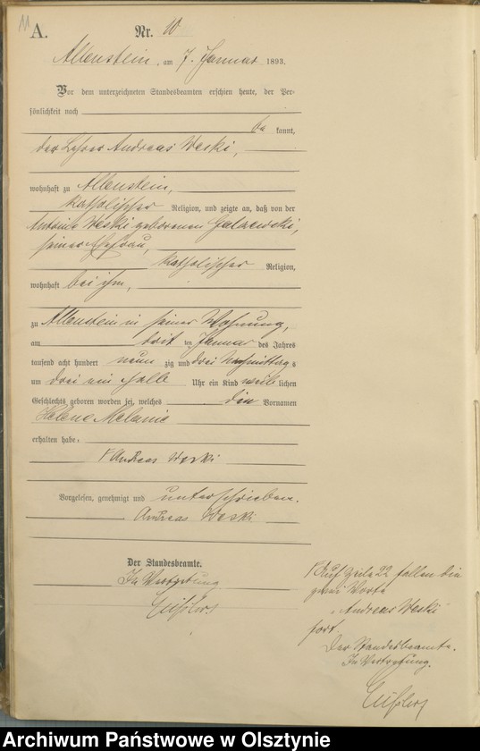 image.from.unit.number "Geburts-Haupt-Register Tom I,Nr 1 - 315"