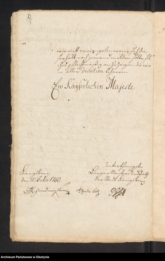 image.from.unit.number "In S. [Sachen] des Kunst=Waid und Schön=Färbers Johann Michael Zerwendt in pto: Emigrantionis"