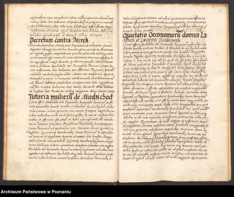 Obraz 20 z jednostki "Acta coram spectabilis consulatu Posnaniensi."