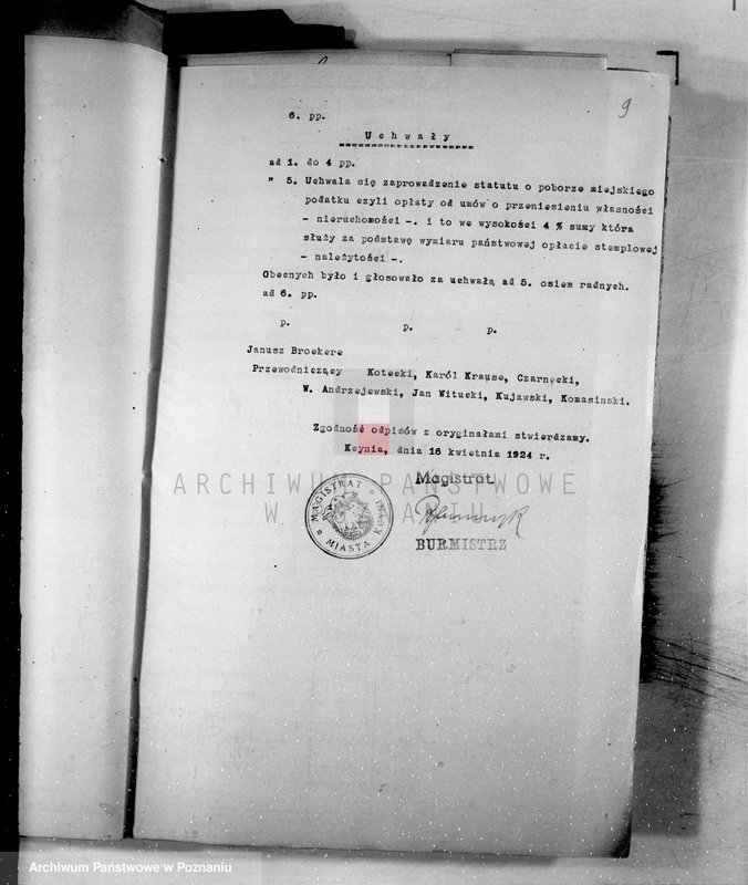 Obraz 13 z jednostki "Podatki komunalne miasta Kcyni"