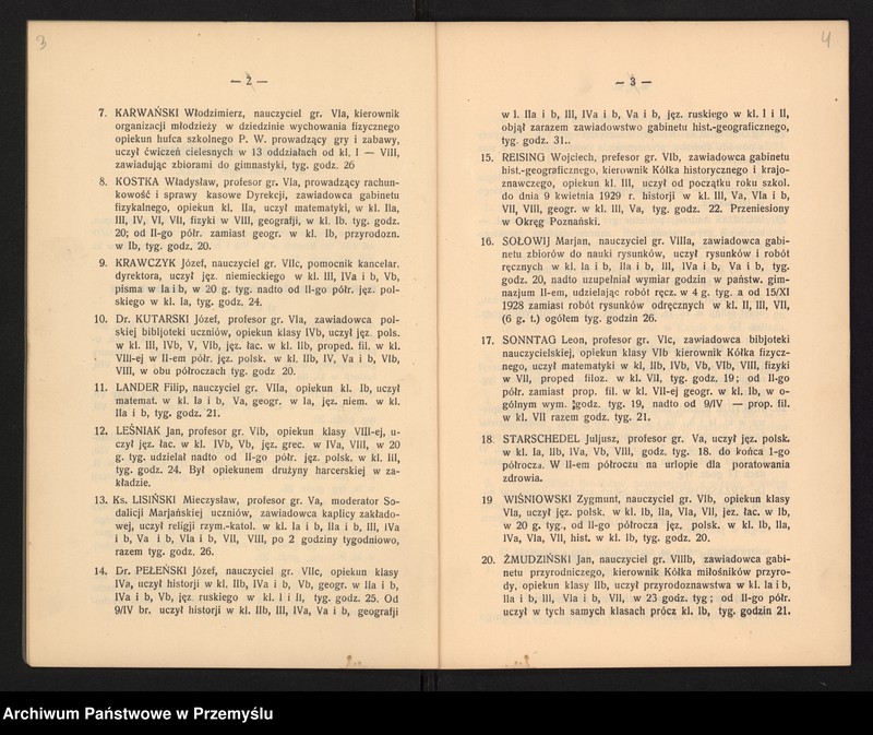 image.from.unit.number "Sprawozdanie Dyrekcji Państw[owego] Gimnazjum I w Jarosławiu za rok szkolny 1928/9"